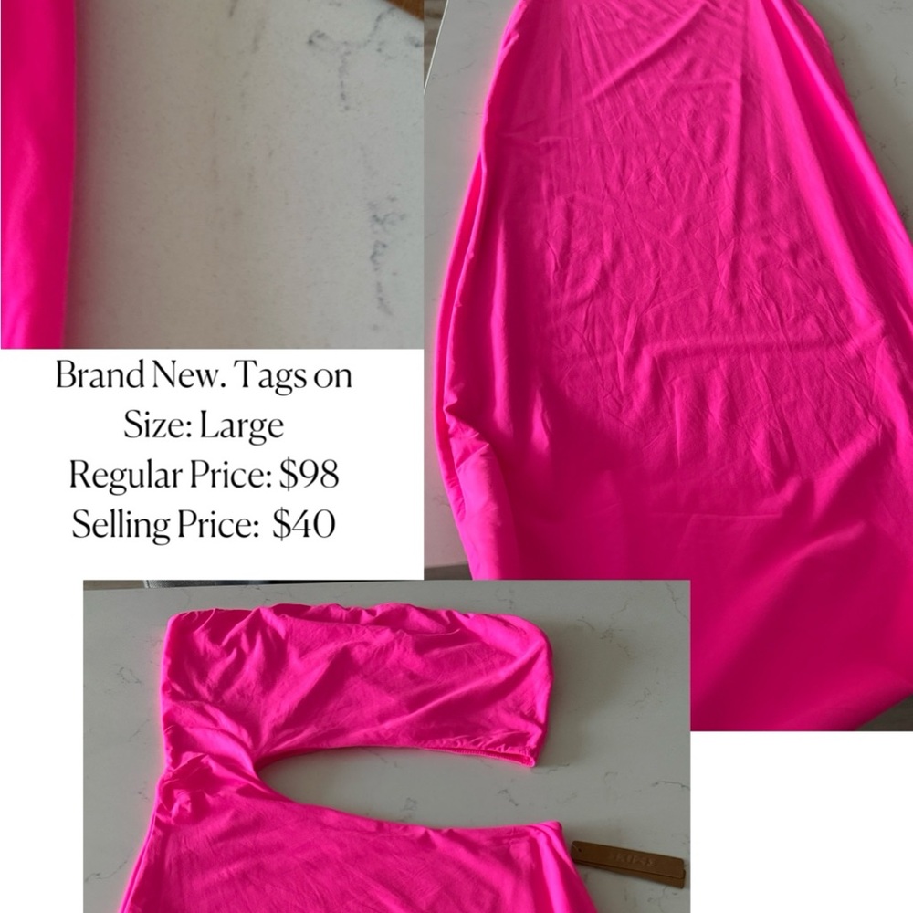 SKIMS Hot Pink Maxi Dress